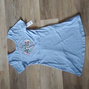 NWT AC/DC Youth Girls Graphic Dress Blue Size XL